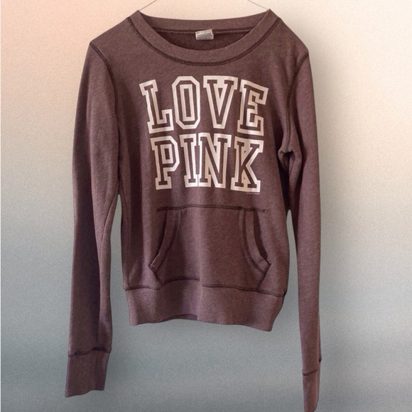 LOVE PINK Sweatshirt  XS  college tailgate athleisure backtoschool retro 2010s - Picture 1 of 7